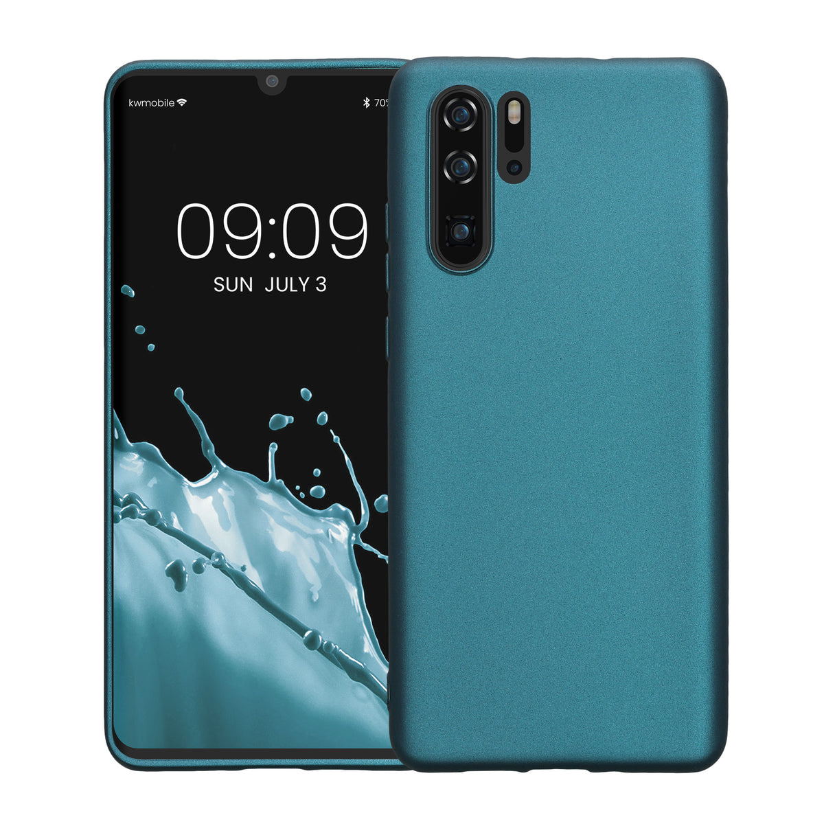 kwmobile Phone Case for Huawei P30 Pro - Metallic Shimmering Silicone Case - Protective Cover