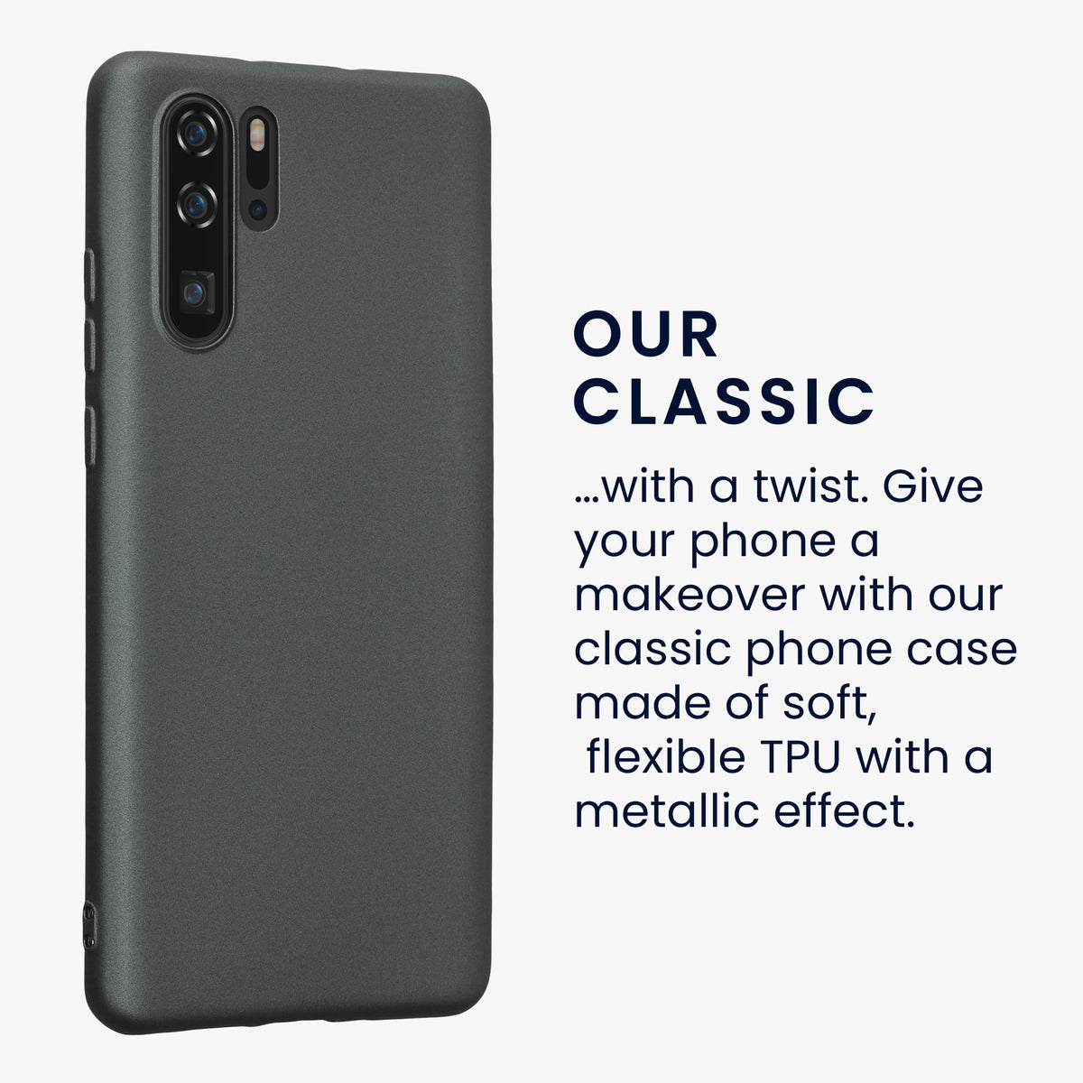 kwmobile Phone Case for Huawei P30 Pro - Metallic Shimmering Silicone Case - Protective Cover