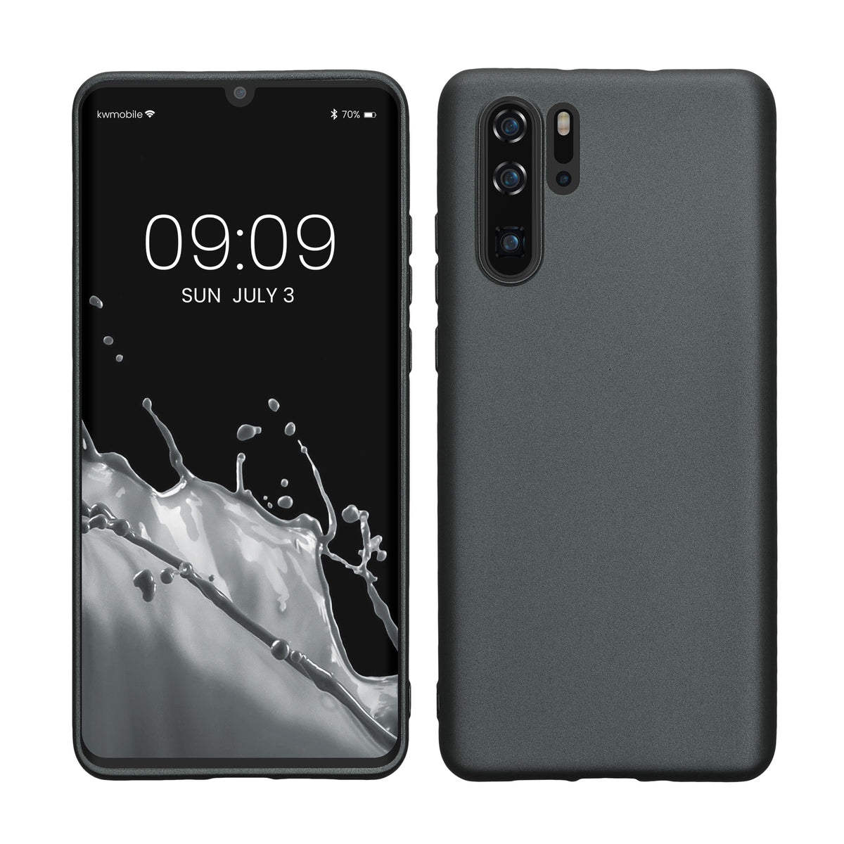 kwmobile Phone Case for Huawei P30 Pro - Metallic Shimmering Silicone Case - Protective Cover