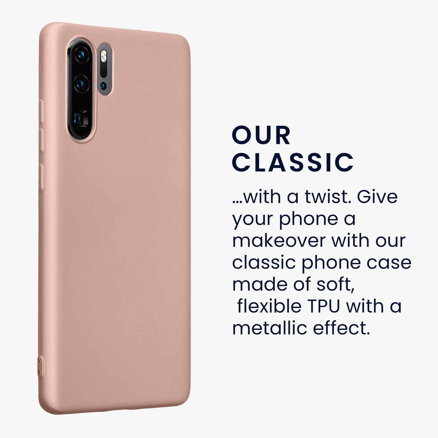 kwmobile Phone Case for Huawei P30 Pro - Metallic Shimmering Silicone Case - Protective Cover