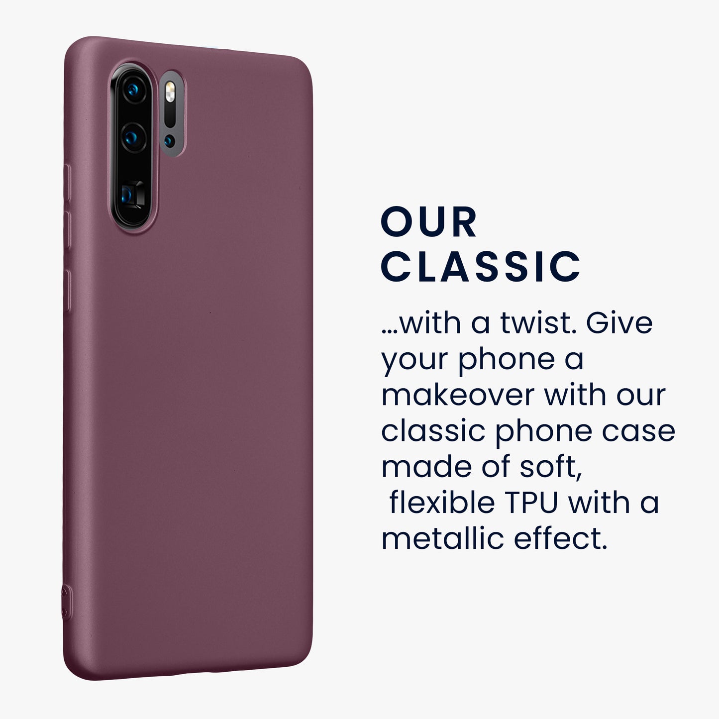 kwmobile Phone Case for Huawei P30 Pro - Metallic Shimmering Silicone Case - Protective Cover
