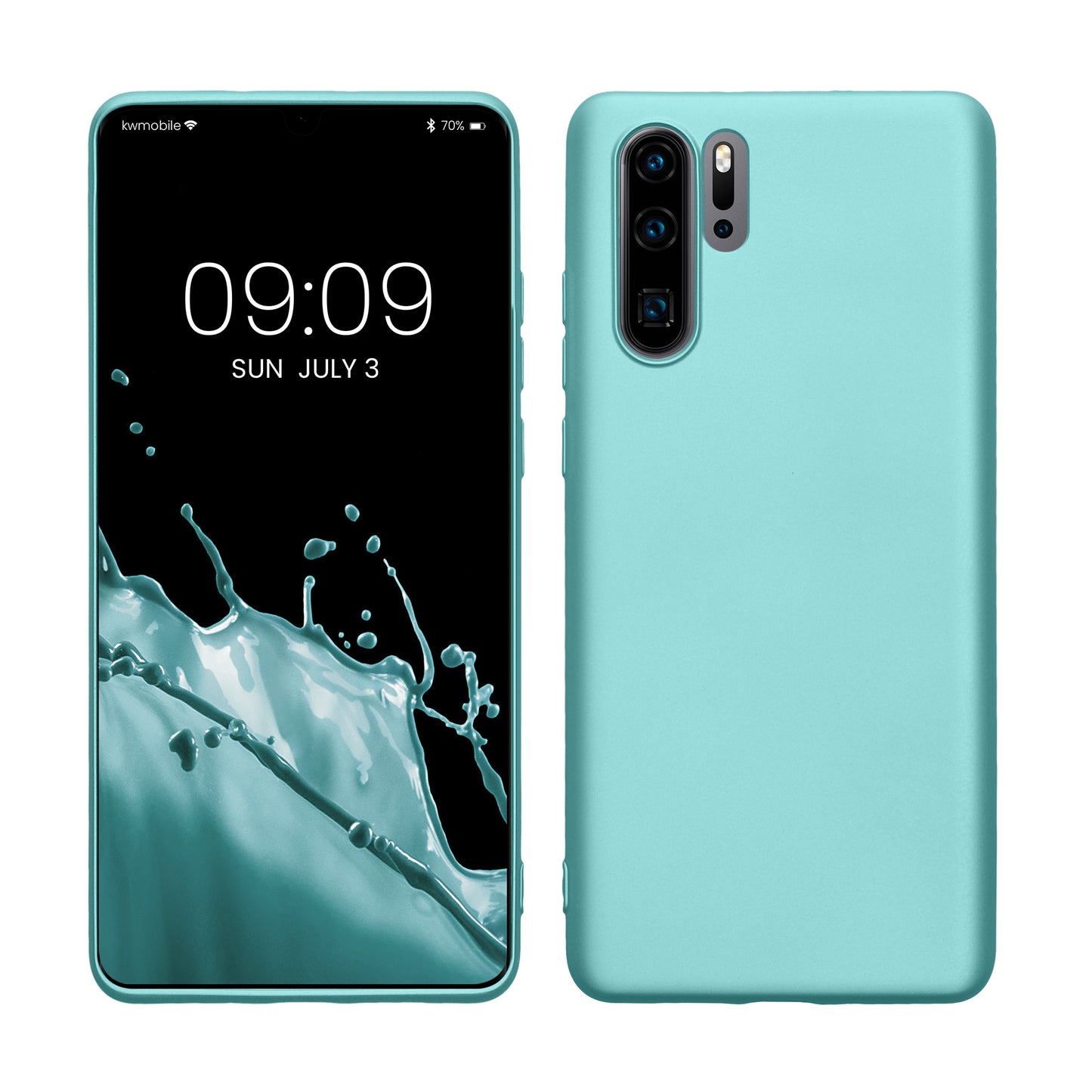 kwmobile Phone Case for Huawei P30 Pro - Metallic Shimmering Silicone Case - Protective Cover