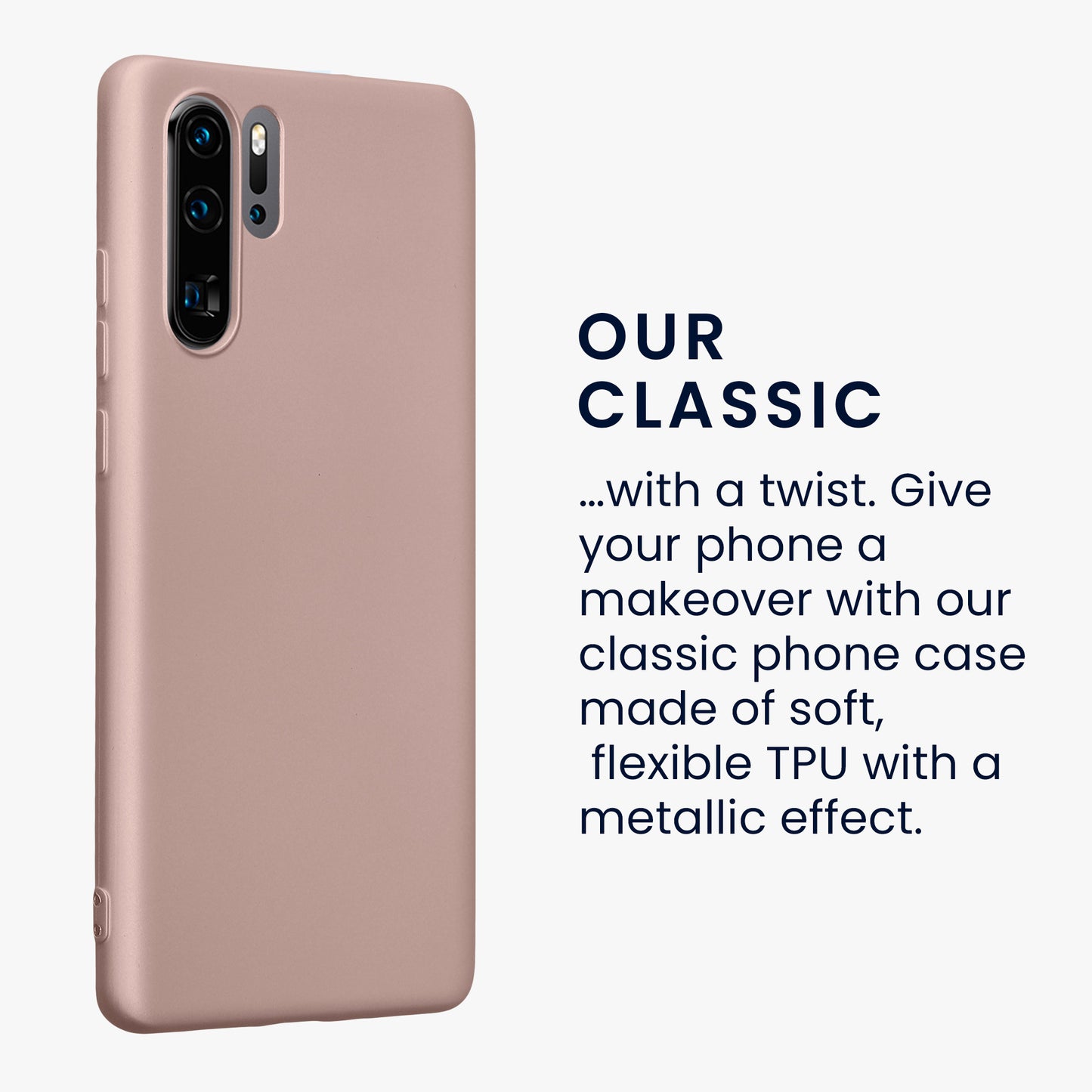 kwmobile Phone Case for Huawei P30 Pro - Metallic Shimmering Silicone Case - Protective Cover