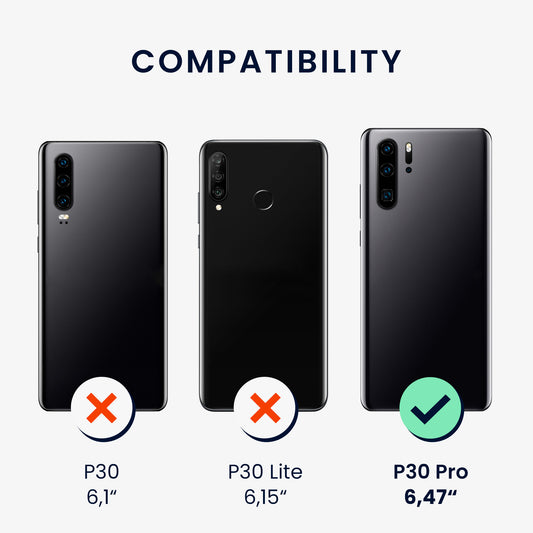 kwmobile Phone Case for Huawei P30 Pro - Silicone Case - Wireless Charging - Protective Cover