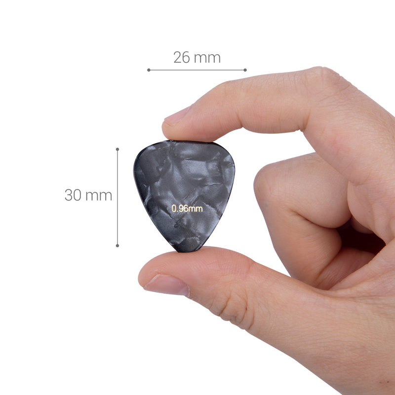 kwmobile Gitarren Plektrum Blättchen - 3 verschiedene Stärken - Plektren Set für akustische Gitarre E-Gitarre