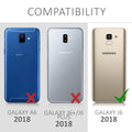 kwmobile Case Compatible with Samsung Galaxy J6 - Cover Cell Phone - Transparent Cell Phone Case