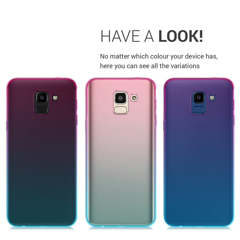 kwmobile Case Compatible with Samsung Galaxy J6 - Cover Cell Phone - Transparent Cell Phone Case