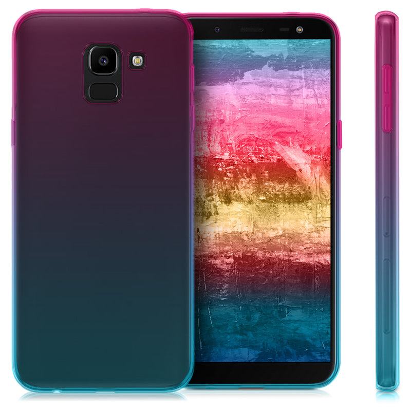 kwmobile Case Compatible with Samsung Galaxy J6 - Cover Cell Phone - Transparent Cell Phone Case