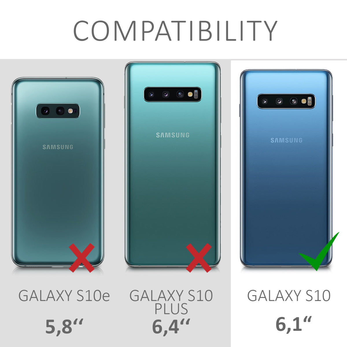 kwmobile Case Compatible with Samsung Galaxy S10 - Silicone Cover Transparent Cherry Blossom Petals