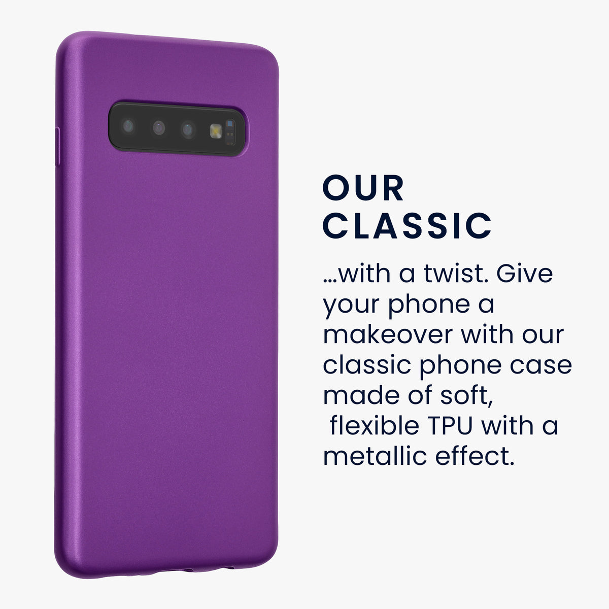 Samsung Galaxy S10 Silicone Phone Case Metallic
