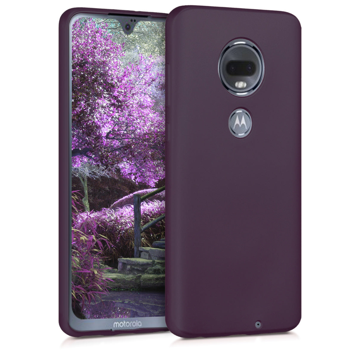 kwmobile Phone Case for Motorola Moto G7 / Moto G7 Plus - Silicone Case metallic shimmering - Protective Cover