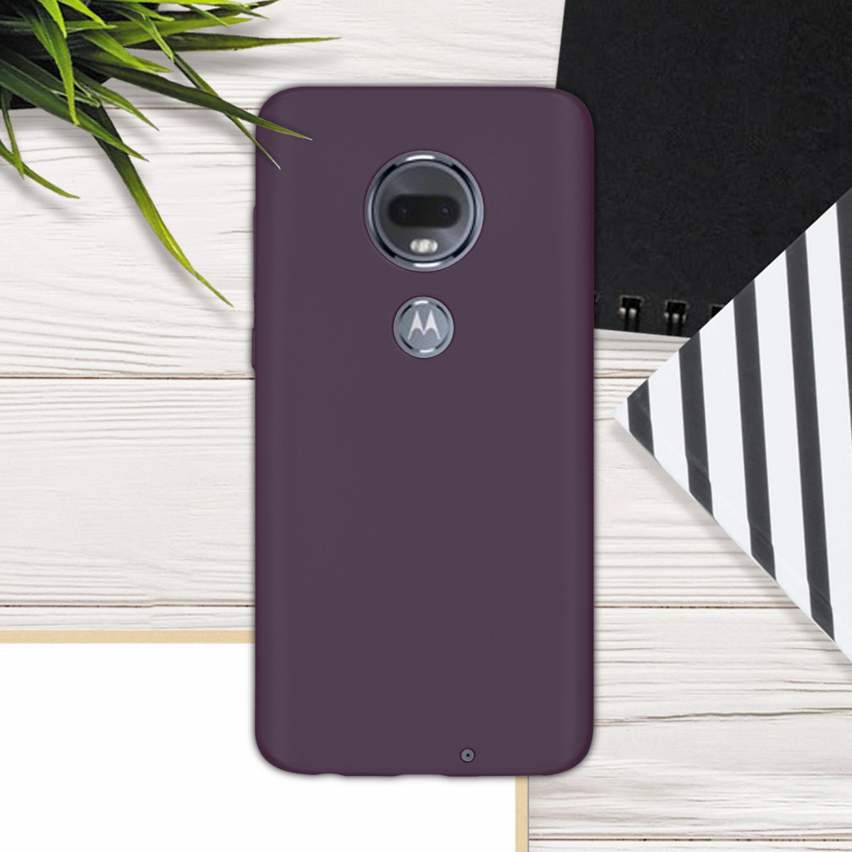kwmobile Phone Case for Motorola Moto G7 / Moto G7 Plus - Silicone Case metallic shimmering - Protective Cover