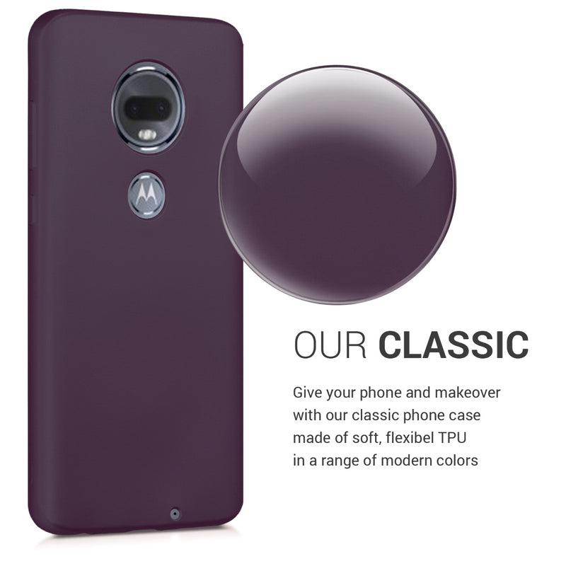 kwmobile Phone Case for Motorola Moto G7 / Moto G7 Plus - Silicone Case metallic shimmering - Protective Cover