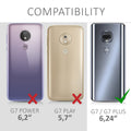 kwmobile Phone Case for Motorola Moto G7 / Moto G7 Plus - Silicone Case metallic shimmering - Protective Cover