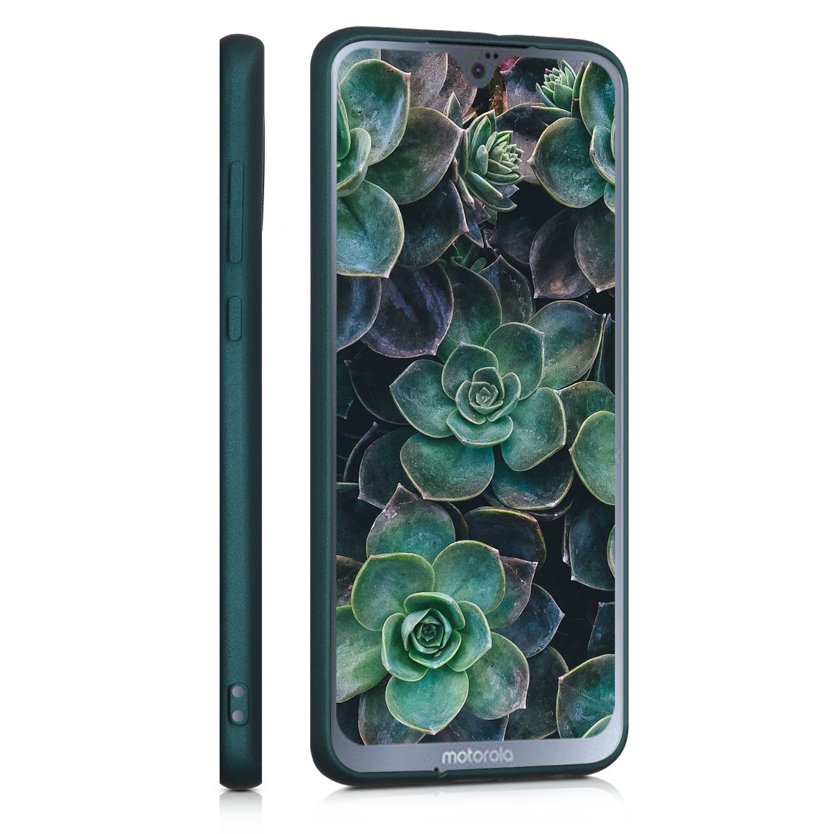 kwmobile Phone Case for Motorola Moto G7 / Moto G7 Plus - Silicone Case metallic shimmering - Protective Cover