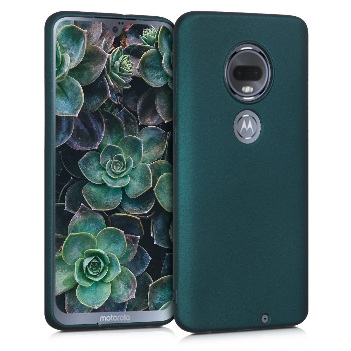 kwmobile Phone Case for Motorola Moto G7 / Moto G7 Plus - Silicone Case metallic shimmering - Protective Cover