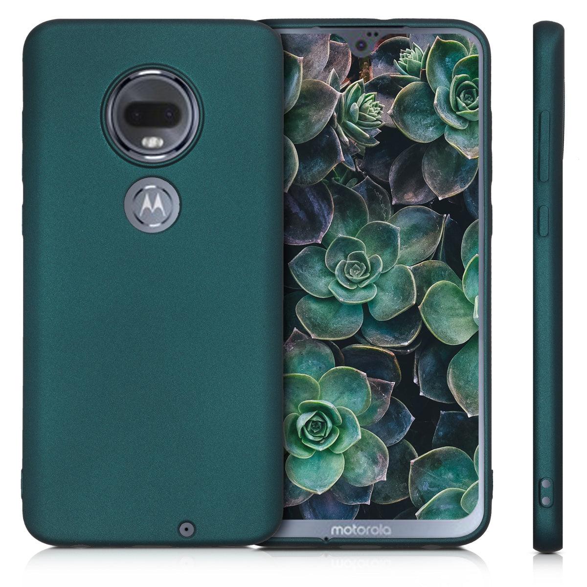 kwmobile Phone Case for Motorola Moto G7 / Moto G7 Plus - Silicone Case metallic shimmering - Protective Cover