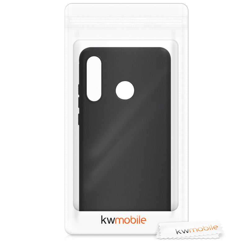 Huawei P30 Lite Handyhülle Silikon Schwarz Matt