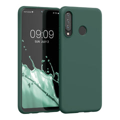 kwmobile Handyhülle für Huawei P30 Lite Hülle - TPU Case - Kabelloses Laden - Schutzhülle Cover in Tannengrün Tannengrün  