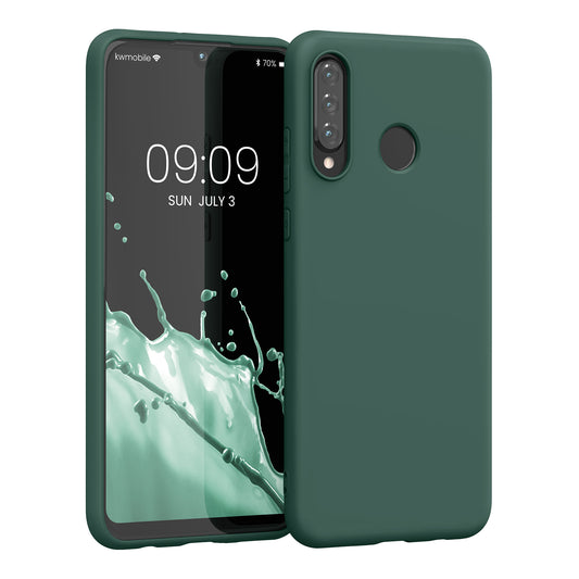 kwmobile Handyhülle für Huawei P30 Lite Hülle - TPU Case - Kabelloses Laden - Schutzhülle Cover in Tannengrün Tannengrün  