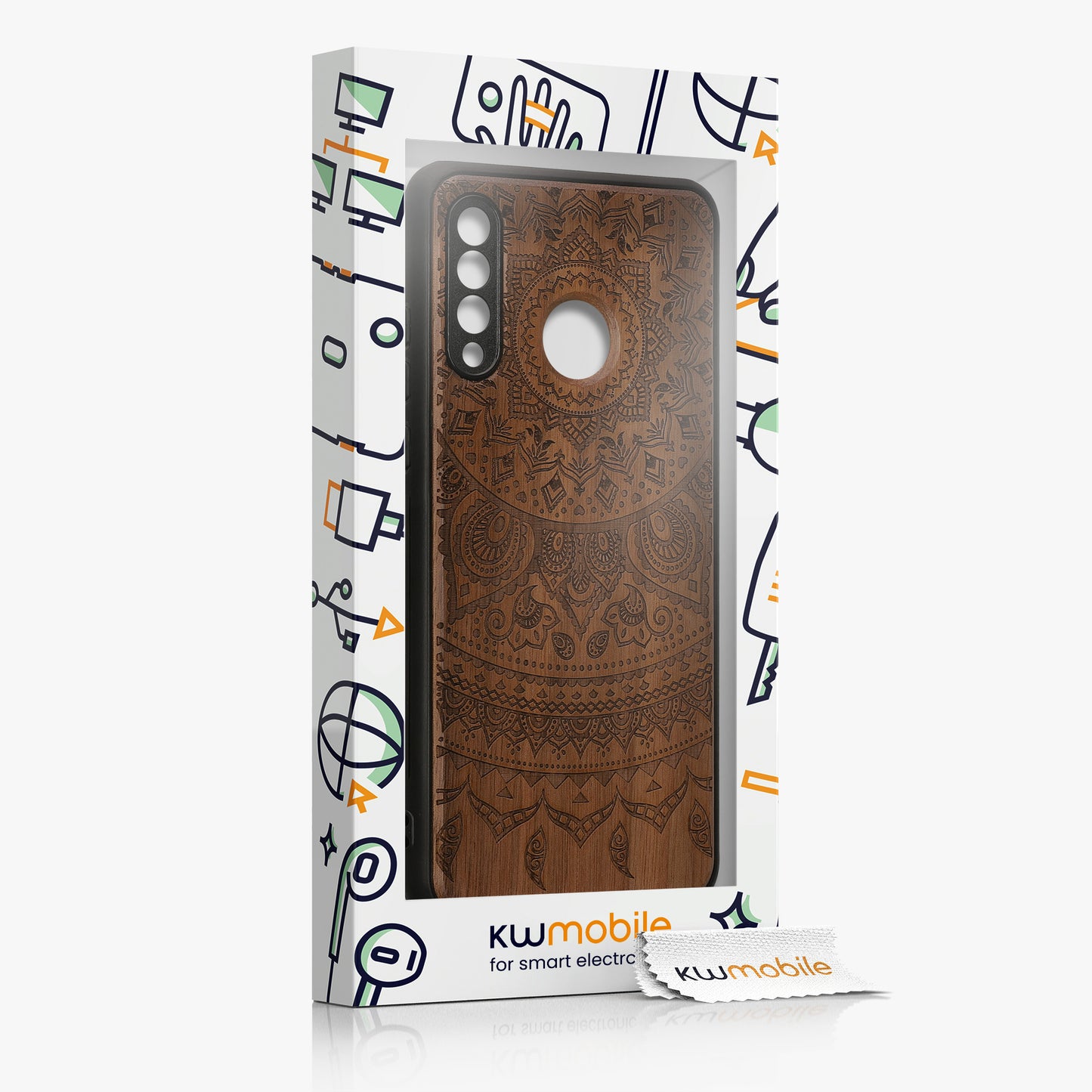 kwmobile Case Compatible with Huawei P30 Lite Phone Cover TPU Phone Case Indian Sun