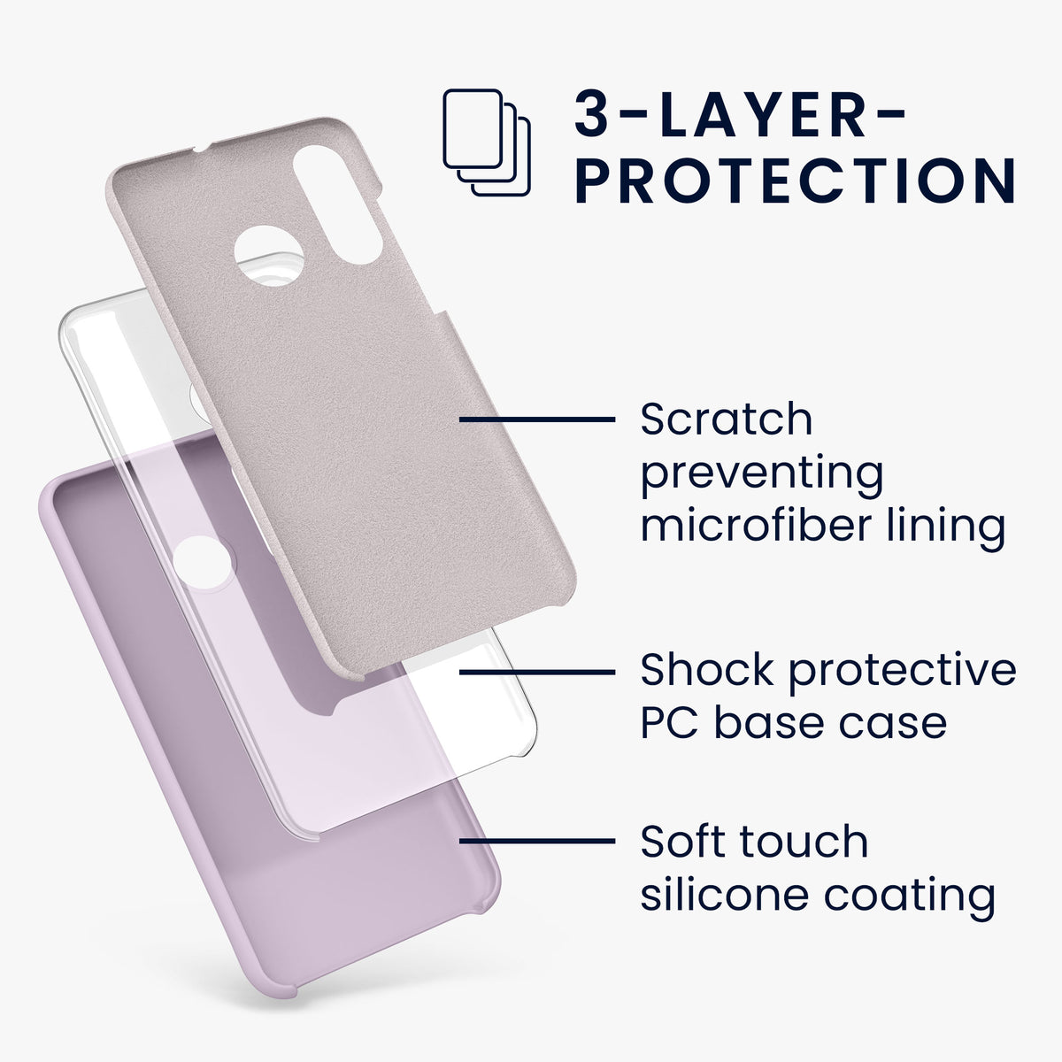 kwmobile Phone Case for Huawei P30 Lite - Silicone Case - Wireless Charging - Protective Cover