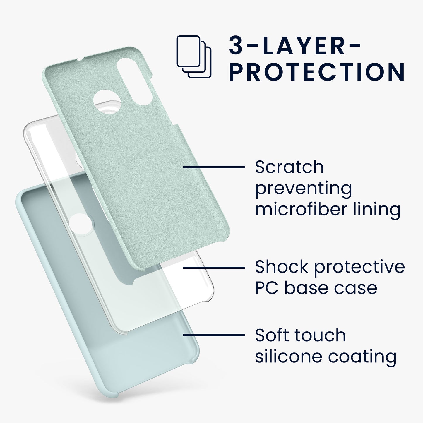 kwmobile Phone Case for Huawei P30 Lite - Silicone Case - Wireless Charging - Protective Cover