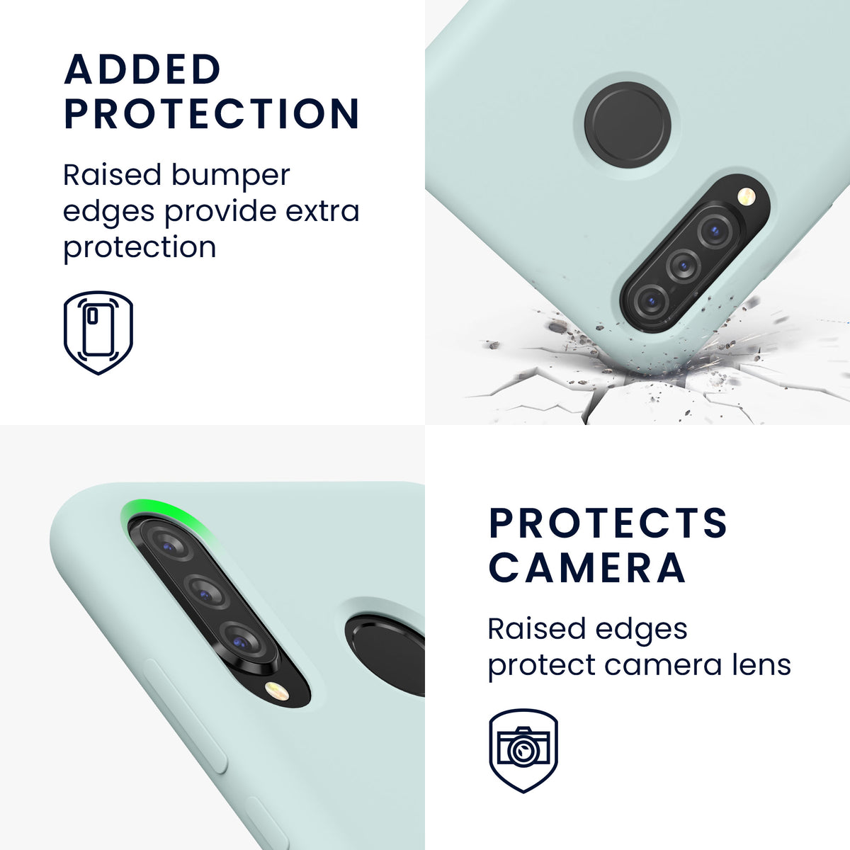 kwmobile Phone Case for Huawei P30 Lite - Silicone Case - Wireless Charging - Protective Cover