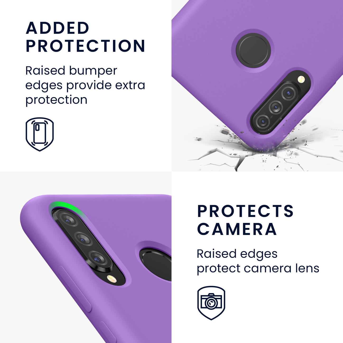 kwmobile Phone Case for Huawei P30 Lite - Silicone Case - Wireless Charging - Protective Cover