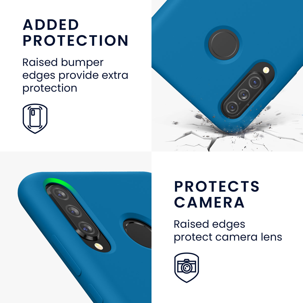 kwmobile Phone Case for Huawei P30 Lite - Silicone Case - Wireless Charging - Protective Cover