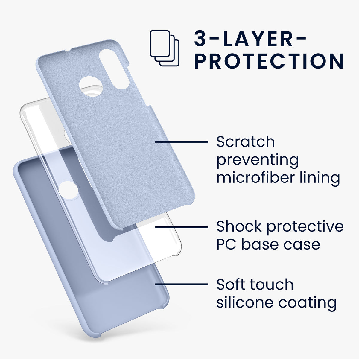 kwmobile Phone Case for Huawei P30 Lite - Silicone Case - Wireless Charging - Protective Cover