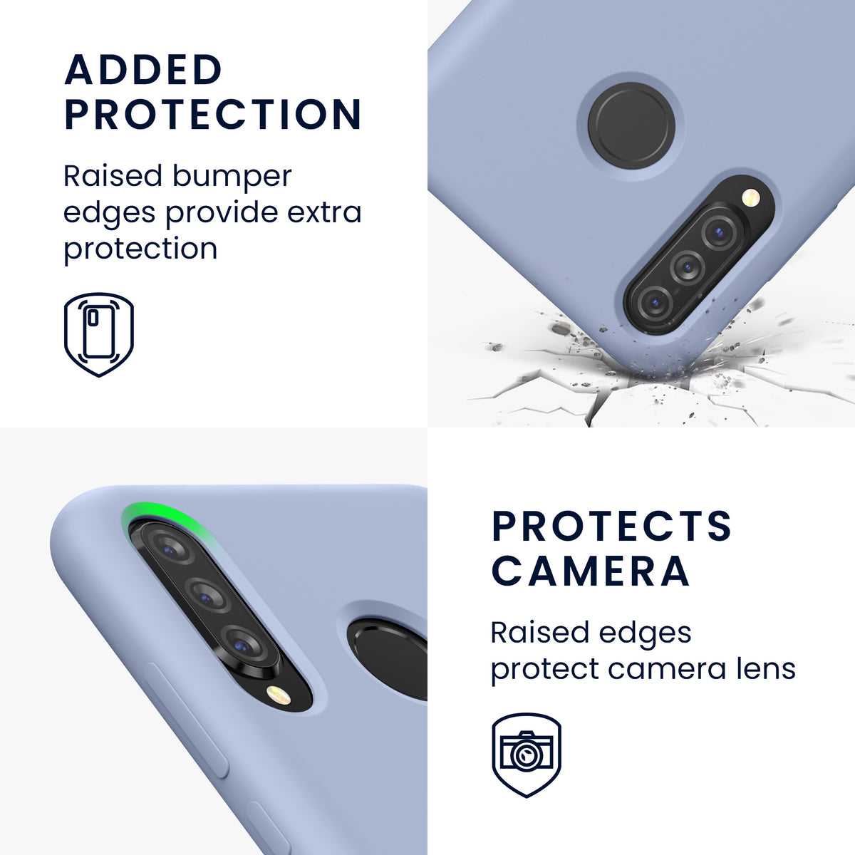 kwmobile Phone Case for Huawei P30 Lite - Silicone Case - Wireless Charging - Protective Cover