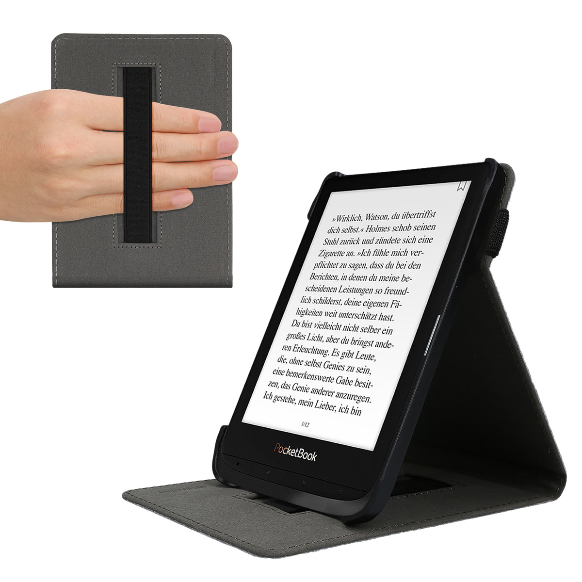 Case compatible with Pocketbook Touch Lux 4/5/Touch HD 3/Color (2020)/ Vivlio Lux 5