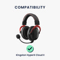 kwmobile Ohr Polster für Kingston HyperX Cloud II Gaming Ohrpolster Ersatz Kopfhörer Ersatzteile Kopfhörer Ersatzpolster Over Ear Headphones