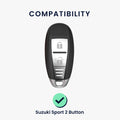 kwmobile Car Key Cover Compatible with Suzuki Sport 2-Button Car Key Keyless Go