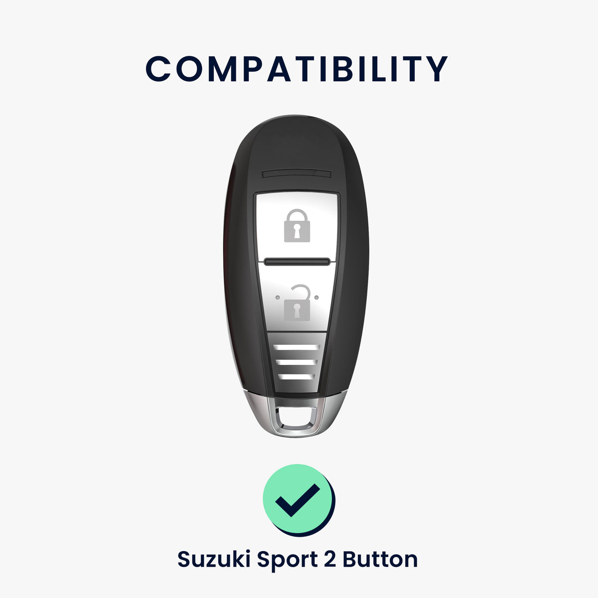 kwmobile Car Key Cover Compatible with Suzuki Sport 2-Button Car Key Keyless Go