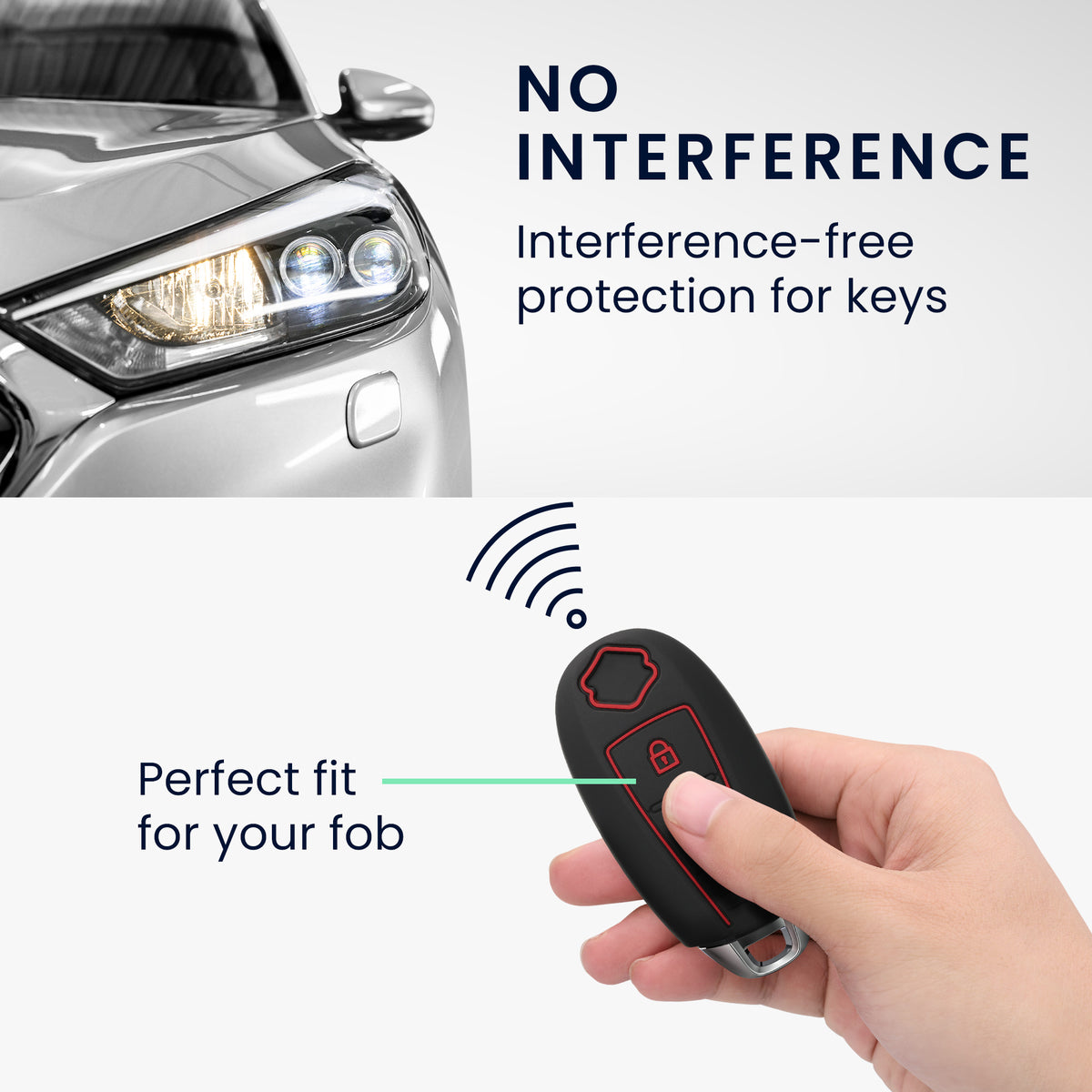kwmobile Car Key Cover Compatible with Suzuki Sport 2-Button Car Key Keyless Go
