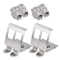 kwmobile Keystone Modul und Hutschienenadapter Set - passt auf genormte Hutschiene - 4x CAT 6A Modul 2x Halter - RJ45 Buchse geschirmt - werkzeuglos Silber  