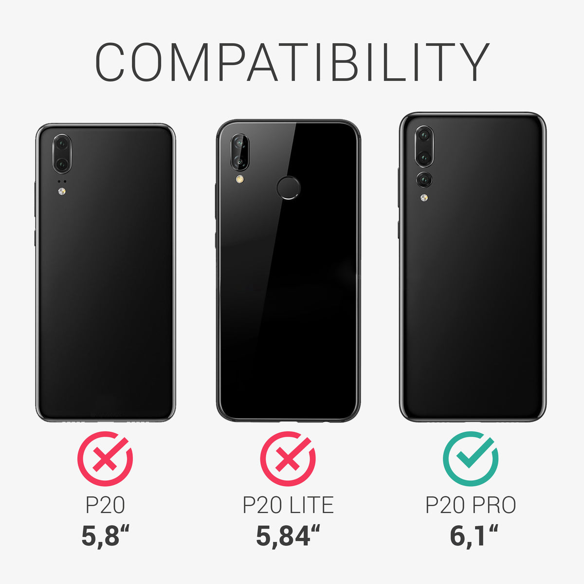 kwmobile Phone Case for Huawei P20 Pro - Silicone Case - Wireless Charging - Protective Cover