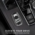 BMW 3-Button Remote (Keyless Go only) Hardcover Car Key Cover Black and Silver Carbon