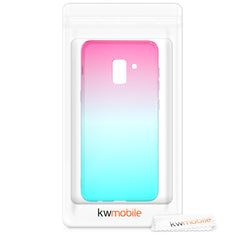 Samsung Galaxy A8 (2018) Handyhülle Farbverlauf Pink Türkis