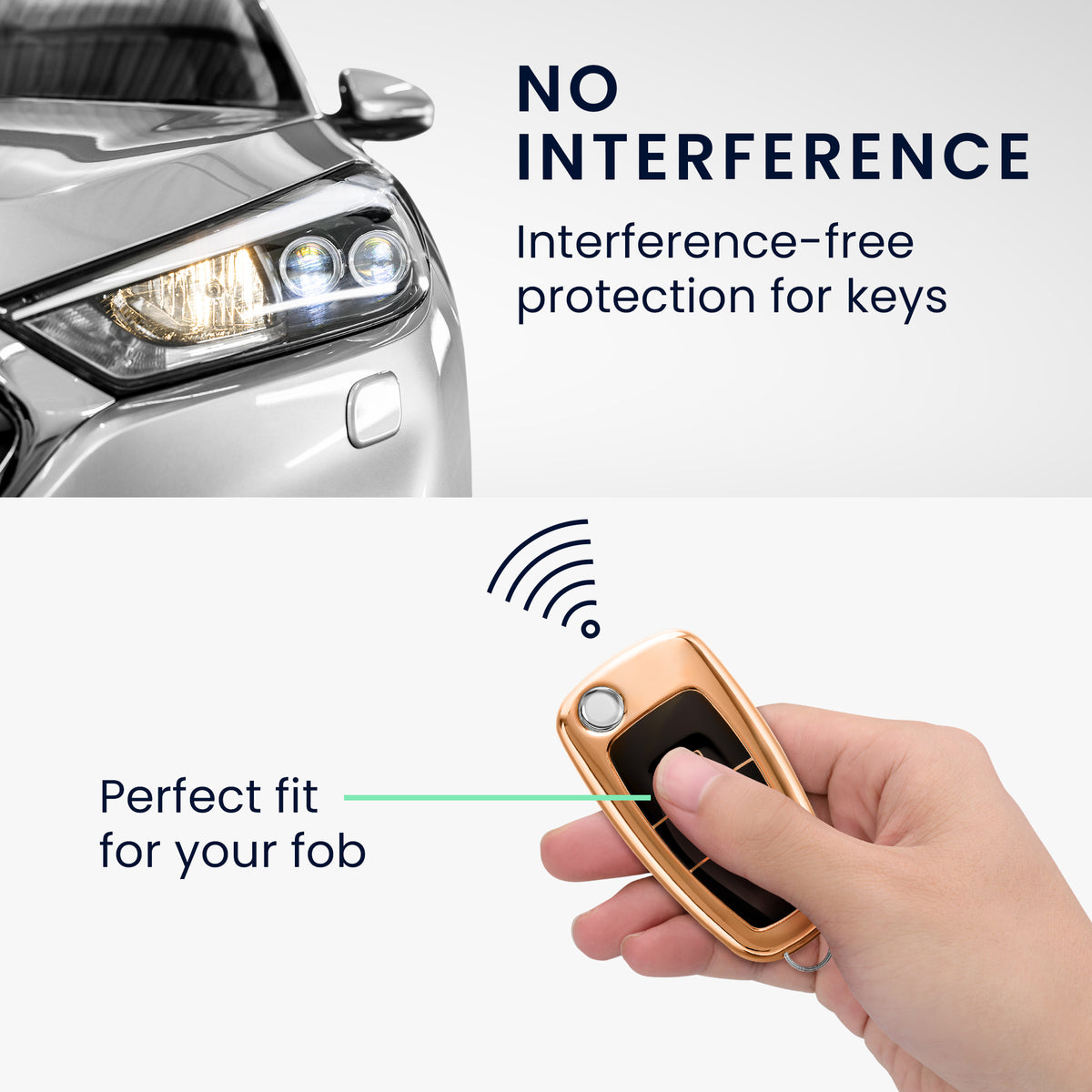 Ford 3-Button Flip Car Key Cover Glossy