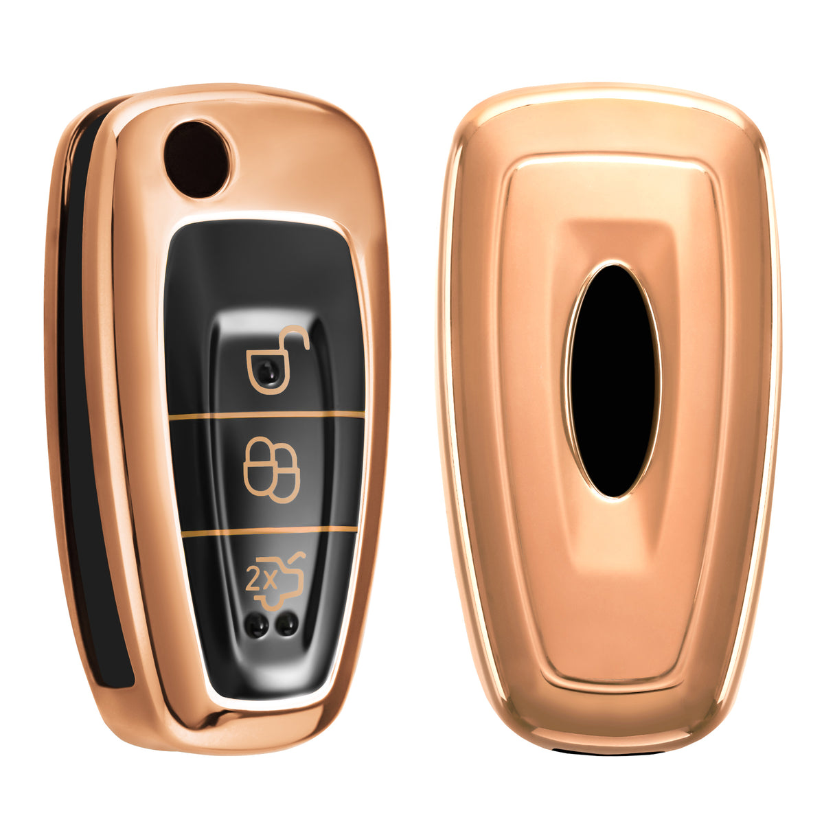 Ford 3-Button Flip Car Key Cover Glossy