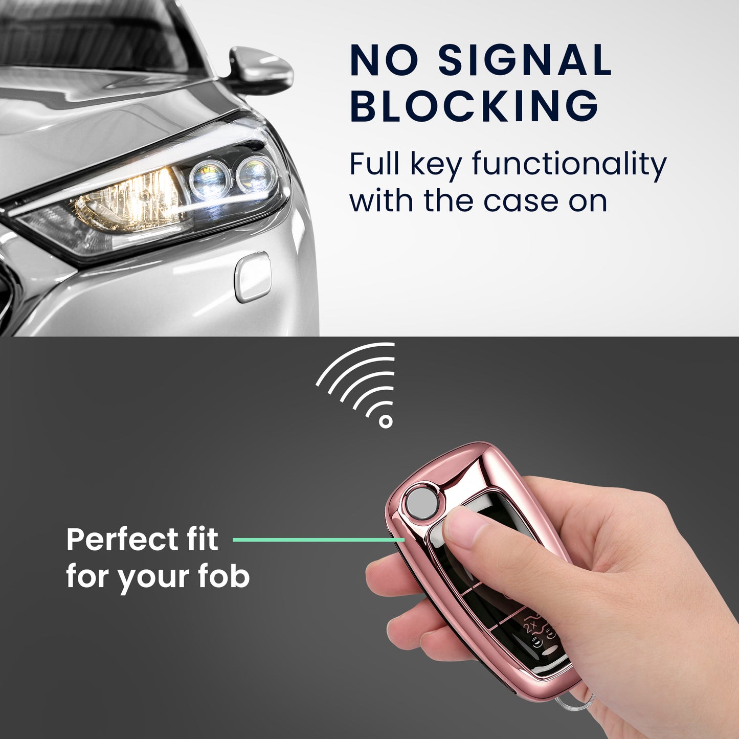 Ford 3-Button Flip Car Key Cover Glossy
