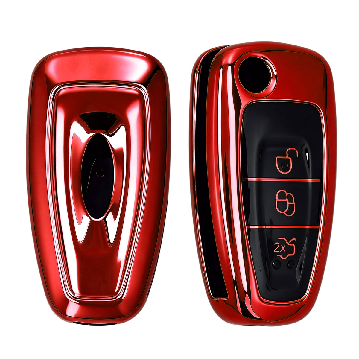 Ford 3-Button Flip Car Key Cover Glossy