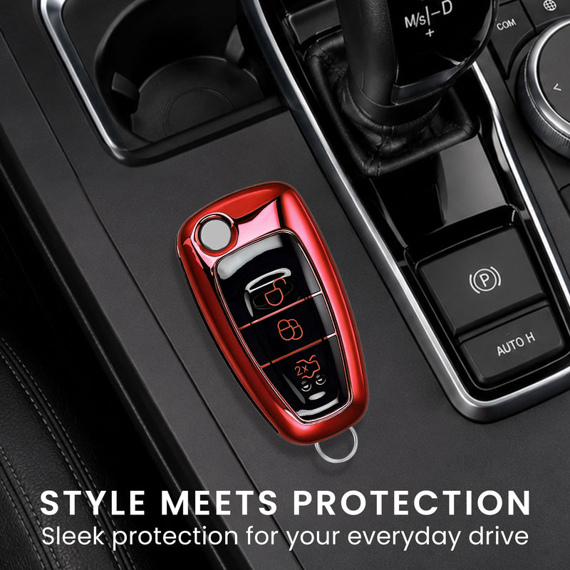 Ford 3-Button Flip Car Key Cover Glossy