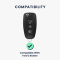 Ford 3-Button Flip Car Key Cover Glossy