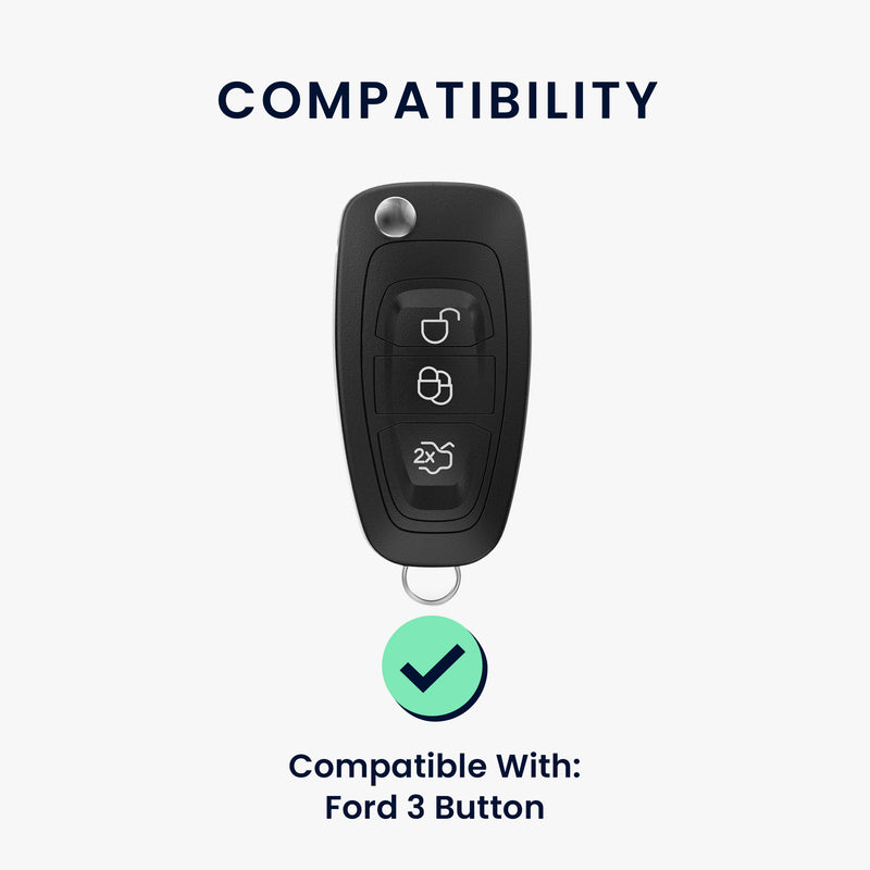 Ford 3-Button Flip Car Key Cover Glossy