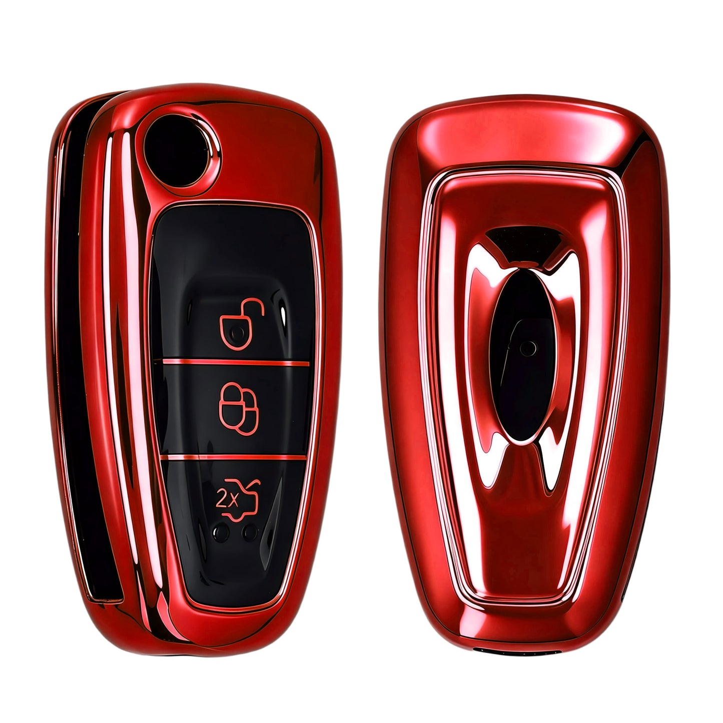 Ford 3-Button Flip Car Key Cover Glossy