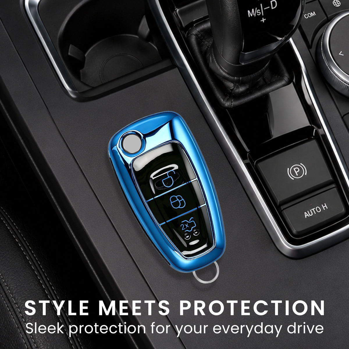 Ford 3-Button Flip Car Key Cover Glossy